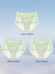 Breathable Ice Silky Menstrual Panties for Women Leak-Proof Postpartum and Period Use 3 Pack
