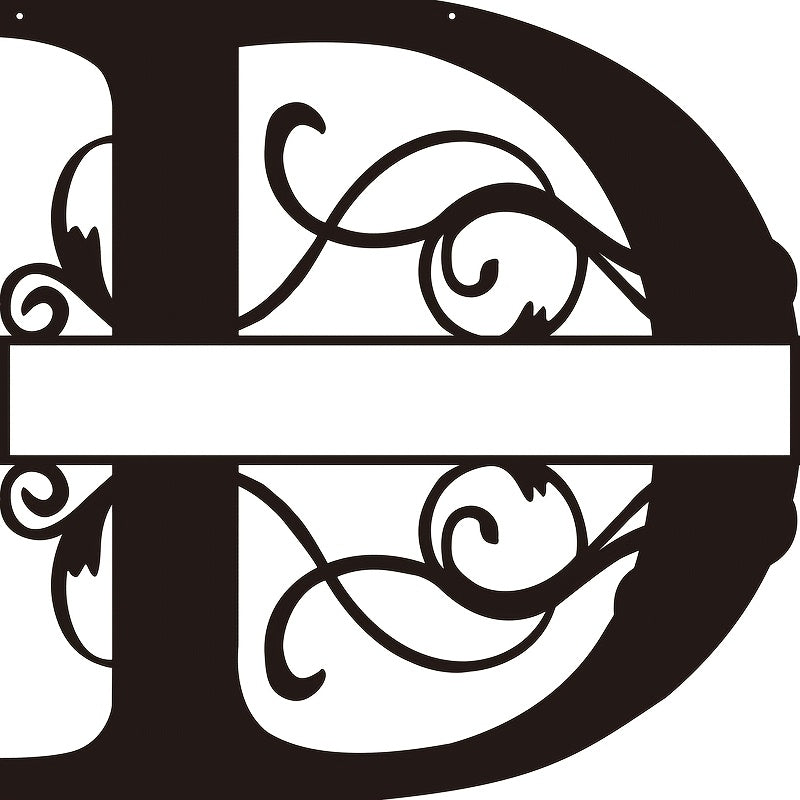 Personalized Last Name Sign with Split Letter Design for Front Door or Garden Decor