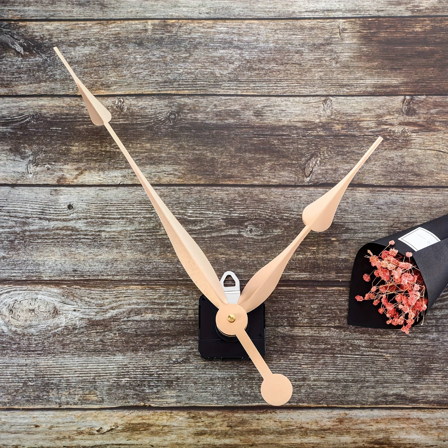 12-Inch Black Plastic Clock Movement with High Torque Long Shaft and Assembly Required