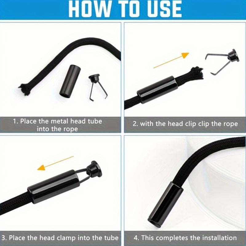 40 Pcs Metal Aglet Tips for Shoelaces and Drawstrings Stainless Steel