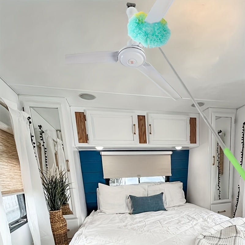 Universal Telescopic Ceiling Fan and RV Roof Cleaning Brush