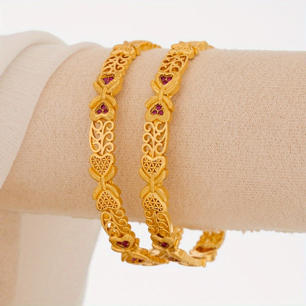 Ethnic Style Bracelet for Women Dubai African Nigeria Wedding Jewelry Elegant Closed Mouth Design
