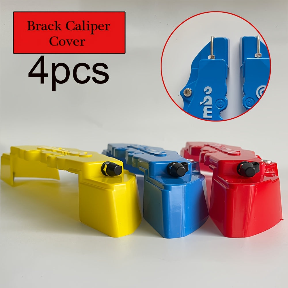 4Pcs Tormoz Kaliper Qopqog'lari Yuqori Haroratga Qarshi Muntazam Avtomobil Disk Dekoratsiyasi 38.1-43.18 sm