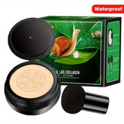 Crema BB con esponja de aire de colágeno y hongos para mujer, corrector, base de maquillaje, resistente al agua y de larga duración