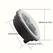 Farola de motocicleta LED de cromo negro de 5.75 pulgadas con halo DRL y señal de giro