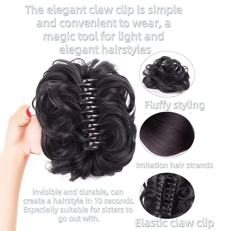 Women's Voluminous Scrunchie Wig Natural-Looking Hair Bun Extension Stylish for All Ethnicities