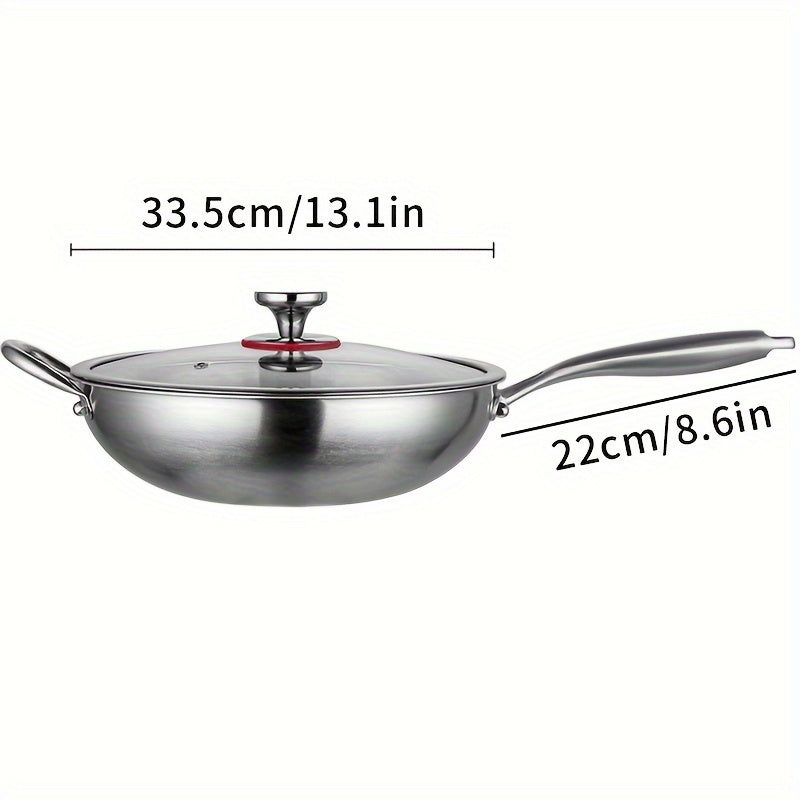 Stainless Steel Skillet Set Non-Stick Hammered Finish Fry Pan for Eggs and Stir Fry
