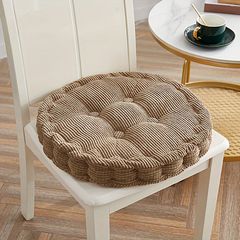 Round Dandelion Corduroy Seat Cushion for Office Bedroom Dining Chair Thick and Soft