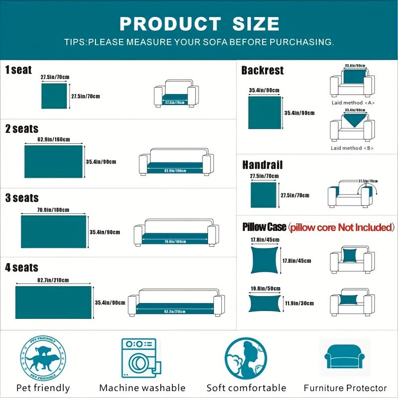 Чехол для дивана в скандинавском стиле из плюша для гостиной и офиса