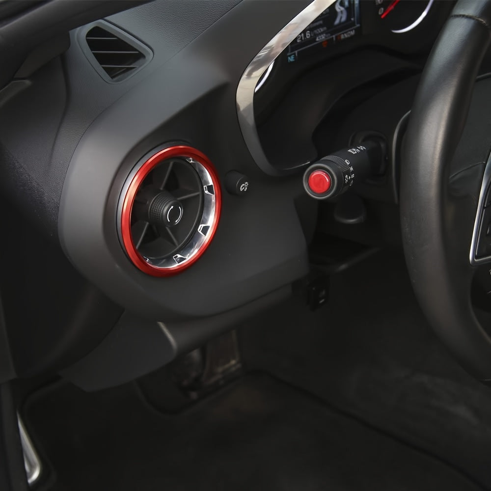 4pcs Aluminum Air Conditioner Knob Outlet Trim for Camaro 2016-2020