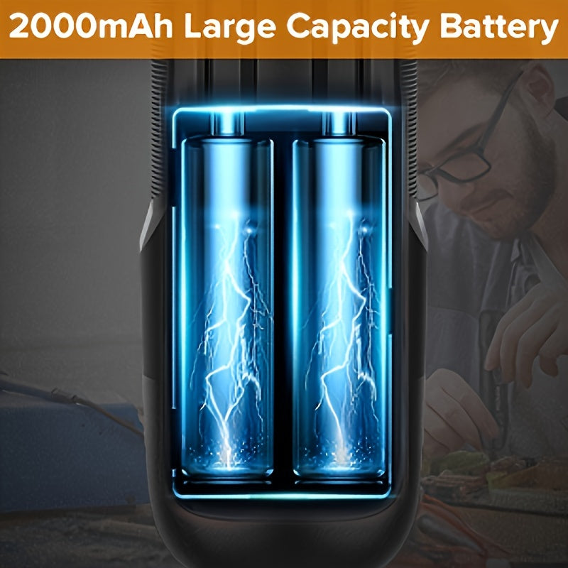 Juego de destornillador eléctrico inalámbrico con batería de litio de 2000mAh, carga USB, mango de goma, broca magnética, par máximo de 5N.m