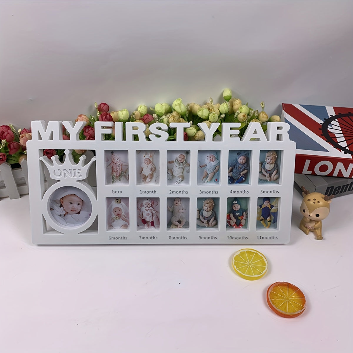 Photo Frame for Growth Records Creative Wall or Tabletop Display 40x19cm