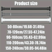 Moslashuvchan Rustproof Metal Curtain Rod Uzaytiradigan G'ichqichli Tension uchun Hammom, shkaf, deraza, eshik