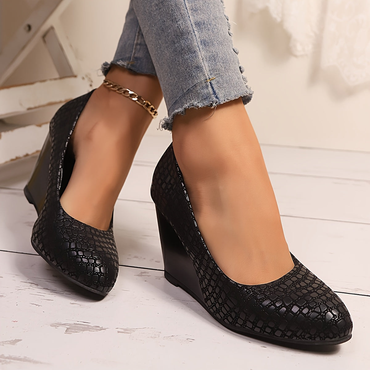 Women Wedge Platform High Heels for Nightclubs, Parties, Weddings