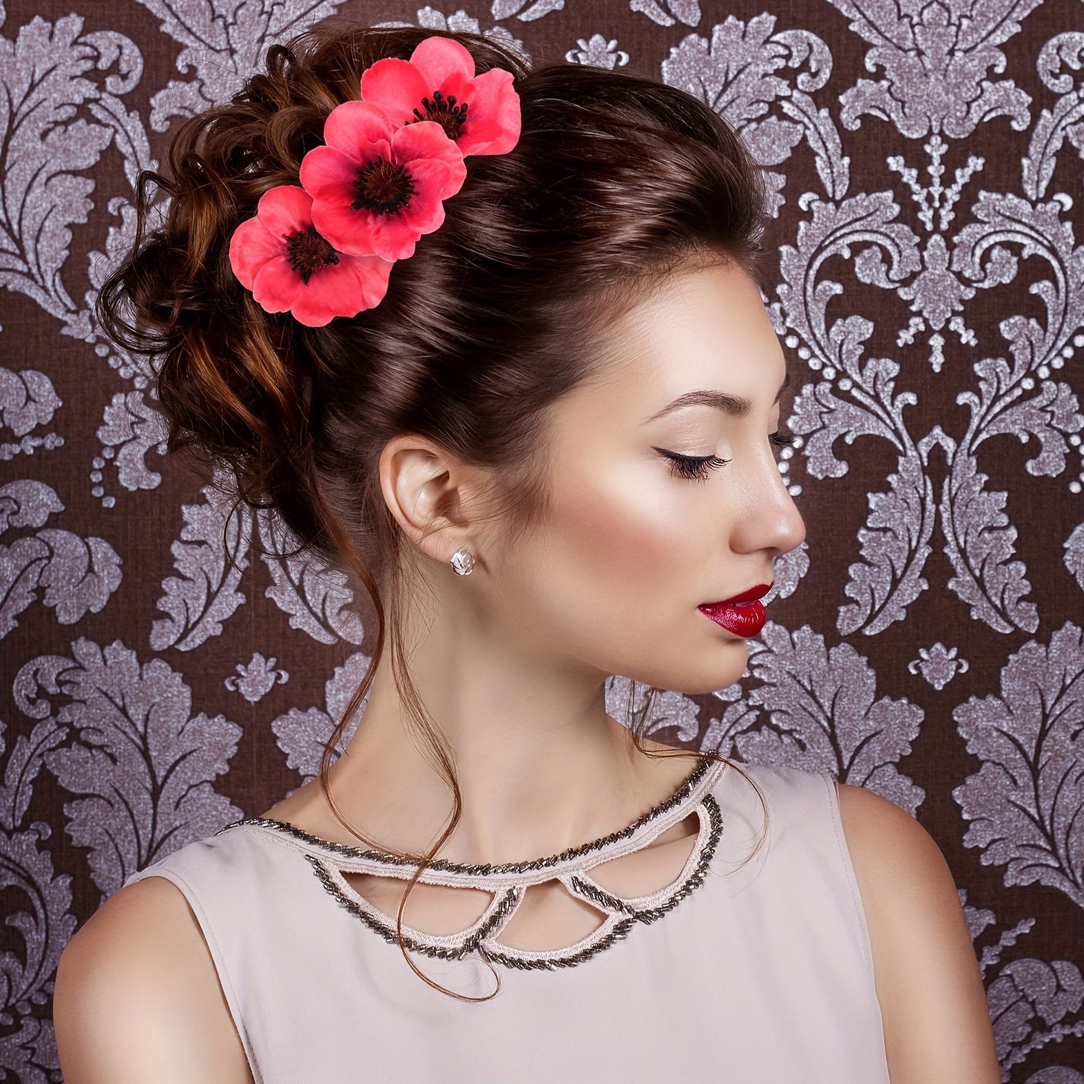 Set of 30 Artificial Poppy Flowers for Weddings, Home Decor, and Crafts