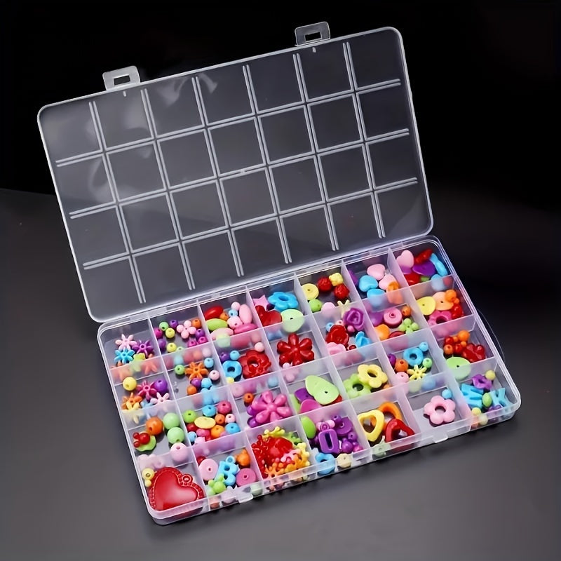 Plastic Jewelry Organizer Box with 28 Compartments for Beads and Jewelry Storage