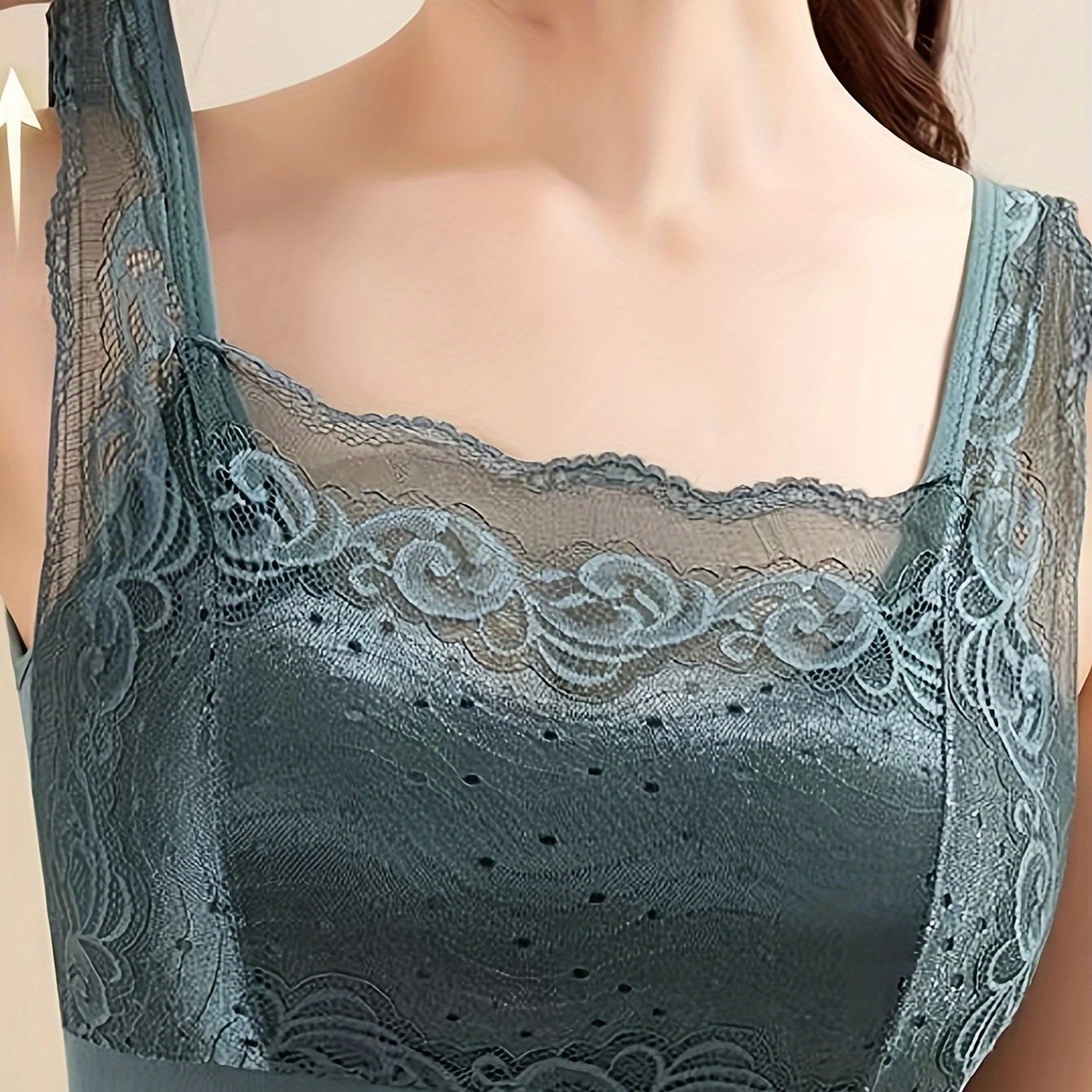 Women's Lace Push-Up Bra with Anti-Sagging Support Breathable Comfort