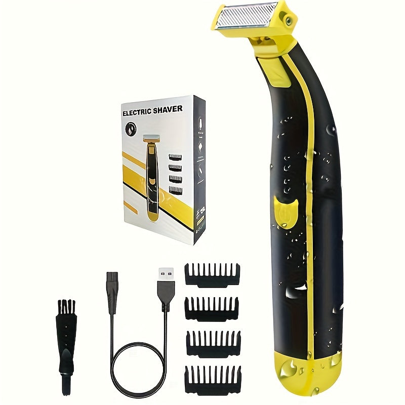 Afeitadora eléctrica portátil para hombres y mujeres, recargable por USB, uso húmedo y seco, batería de 600mAh