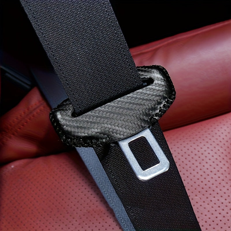 2pcs Car Seat Belt Cover Soft Padded Shoulder Harness Protectors Scratch-Resistant Stylish Red Black Brown