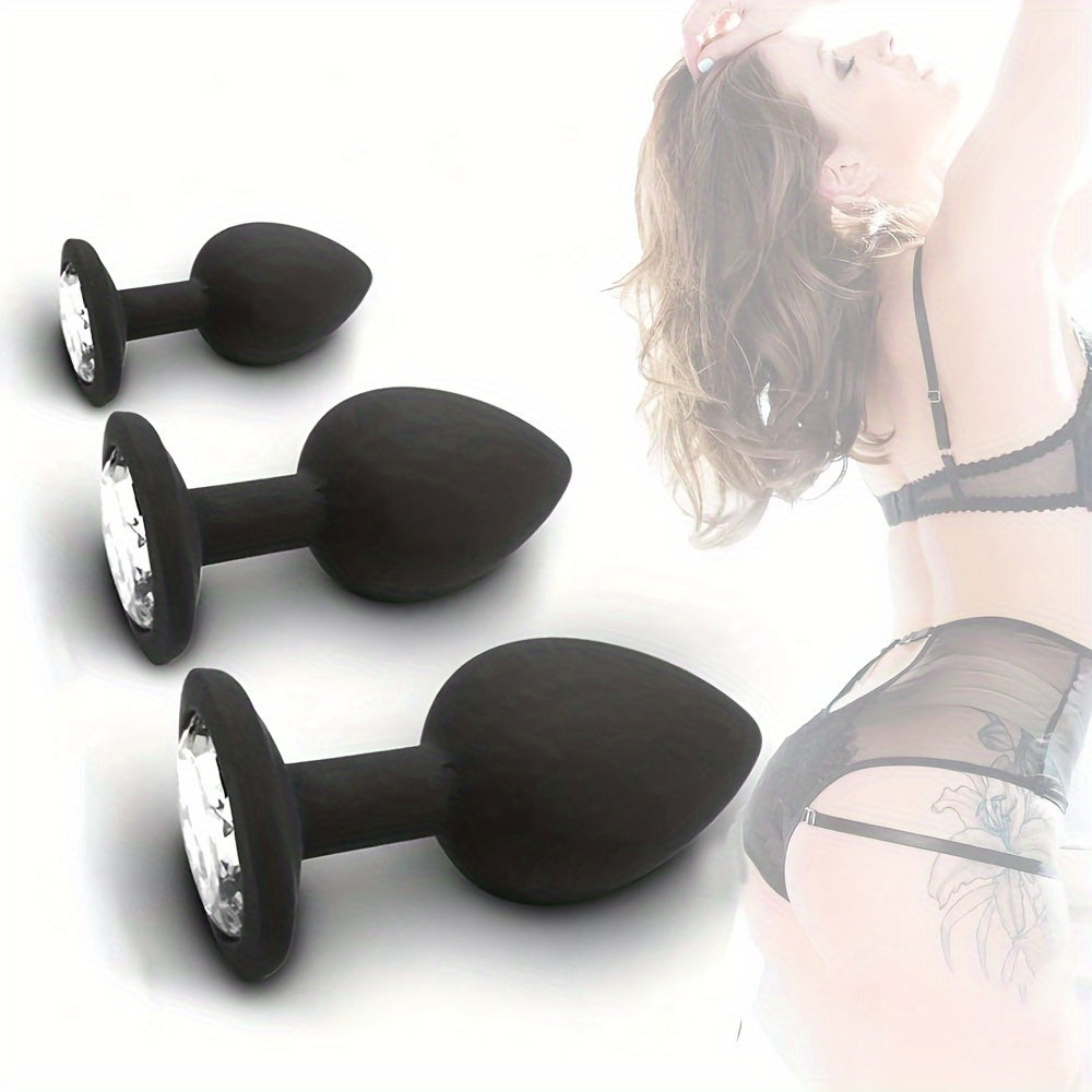 Adult Silicone Anal Plug Set Non-Powered 3 Sizes Beginner Butt Toys