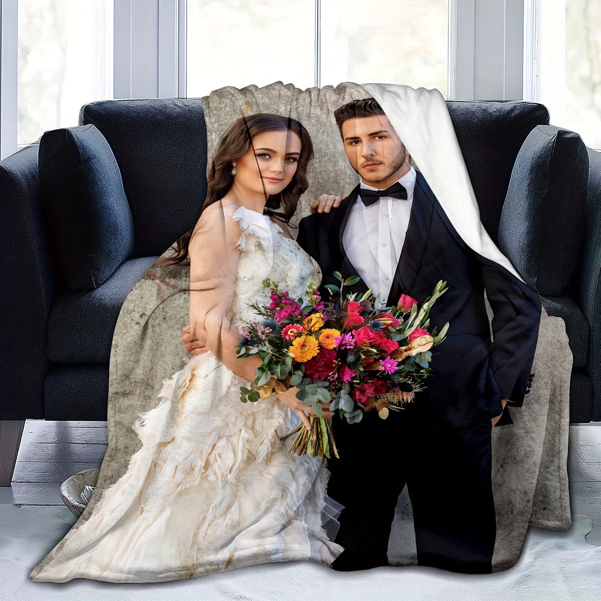 Personalized Digital Fleece Blanket for Kids and Adults Soft Lightweight Bed Sofa Camping