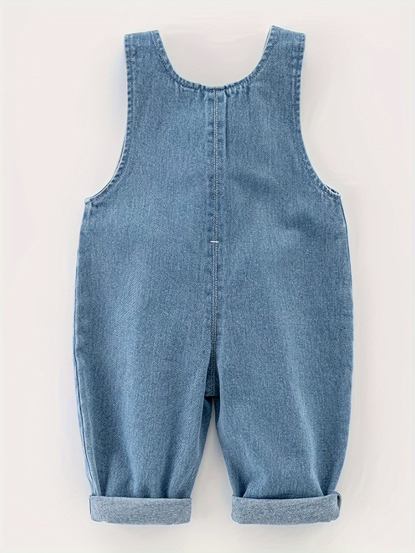 Kids' Denim Overalls with Cat Face Embroidery for Toddler Spring Fall Outdoor Activities