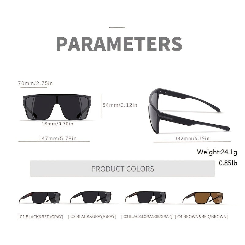Men's Large Frame Retro Polarized Sunglasses for Fashion and Gift