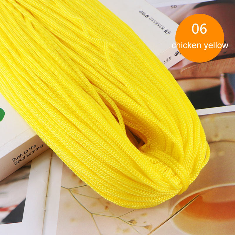 Crocheting Nylon Cord 3mm Hollow Yarn Thread for DIY Bracelets Hats Bags Shoes 200g