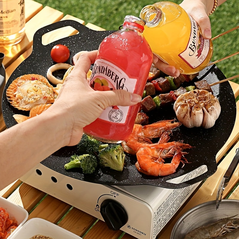 Non-Stick BBQ Grill Pan for Indoor and Outdoor Cooking Camping Picnic Healthy Meals