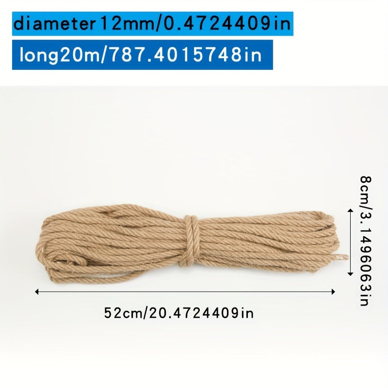 Natural Jute Twine Rope for DIY Crafts Gift Wrapping Decorative Projects 4-14mm