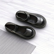 Women Loafers Platform Slip-On Shoes Black Synthetic & Fabric All-Season