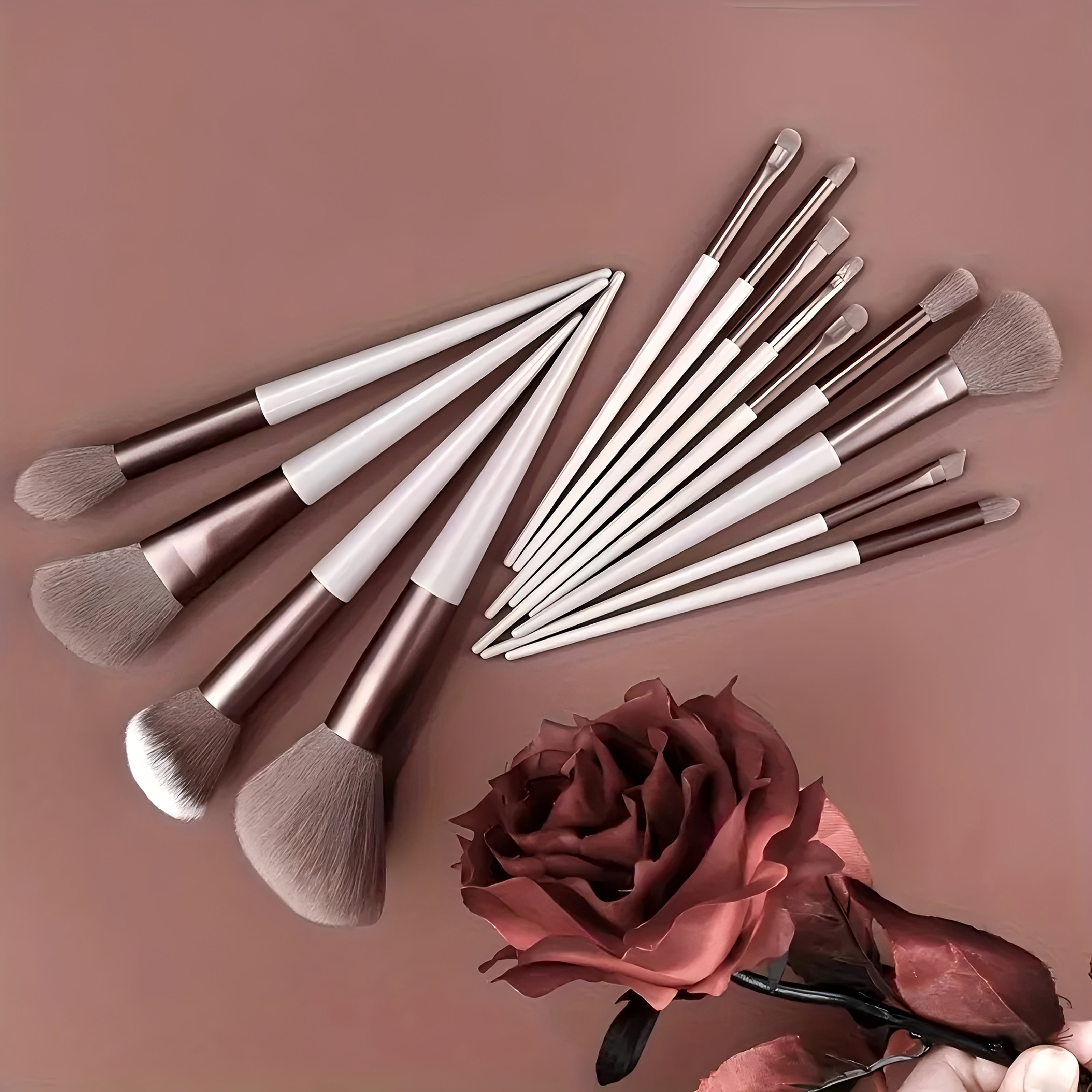 Women Makeup Brush Set 13Pcs Soft Bristles Hypoallergenic For Face Eyes Lip