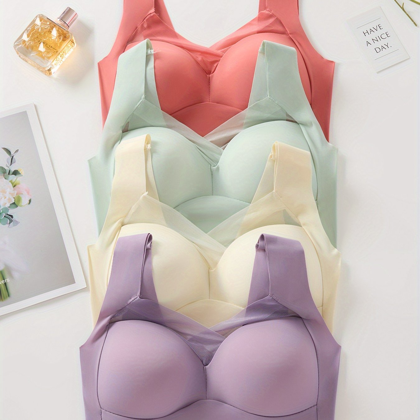 Plus Size Sports Bra with Wide Padded Straps Non-Restrictive Fit