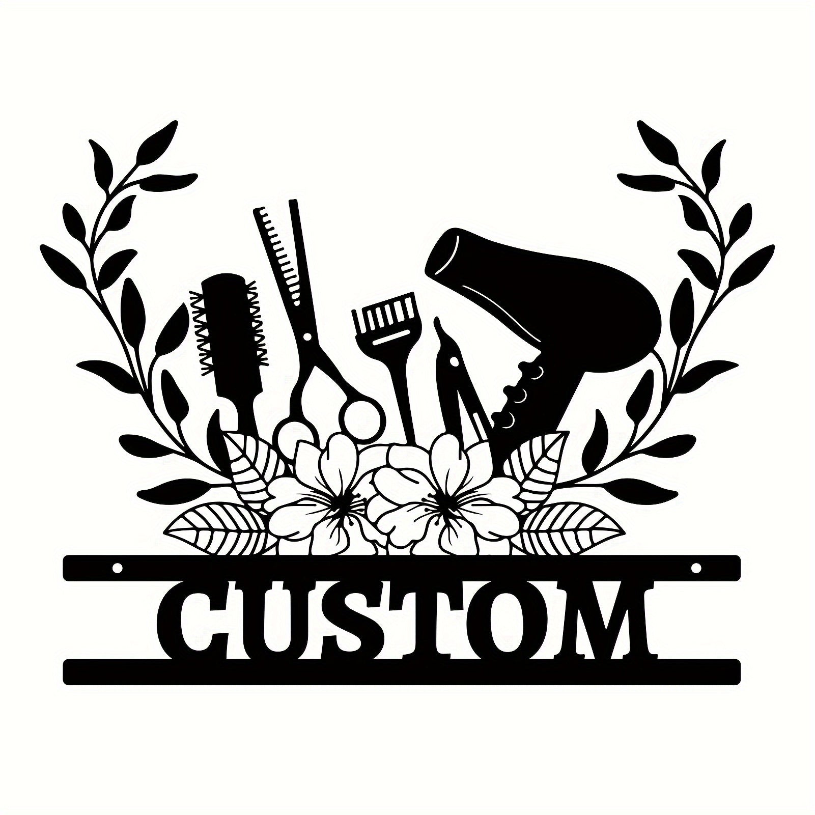 Custom Black Iron Wall Art for Bedroom Decor