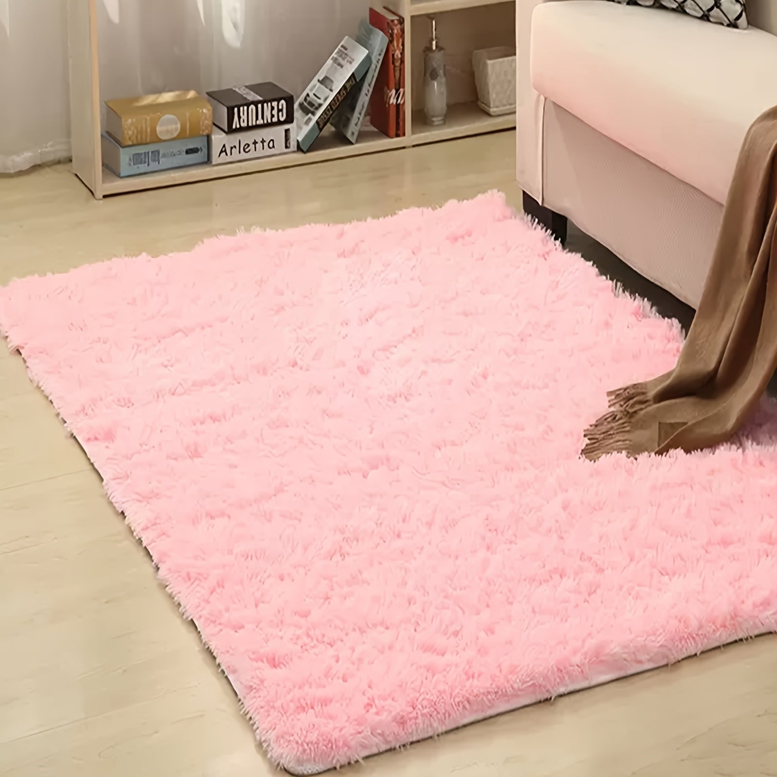 Luxurious Shag Area Rug for Living Rooms and Bedrooms Non-Slip Machine Washable