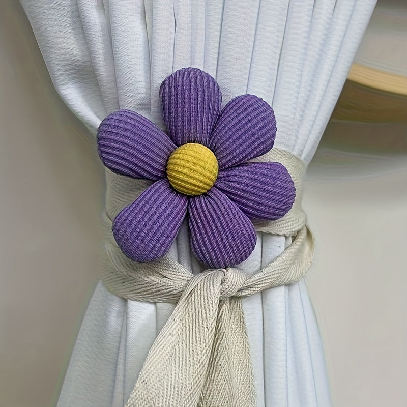 Korean Style Curtain Holdback with Three-Dimensional Petal Design for Living Room Bedroom Office