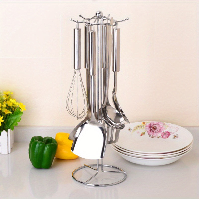 Organizador de cocina de metal multiusos para utensilios y cucharas, almacenamiento abierto