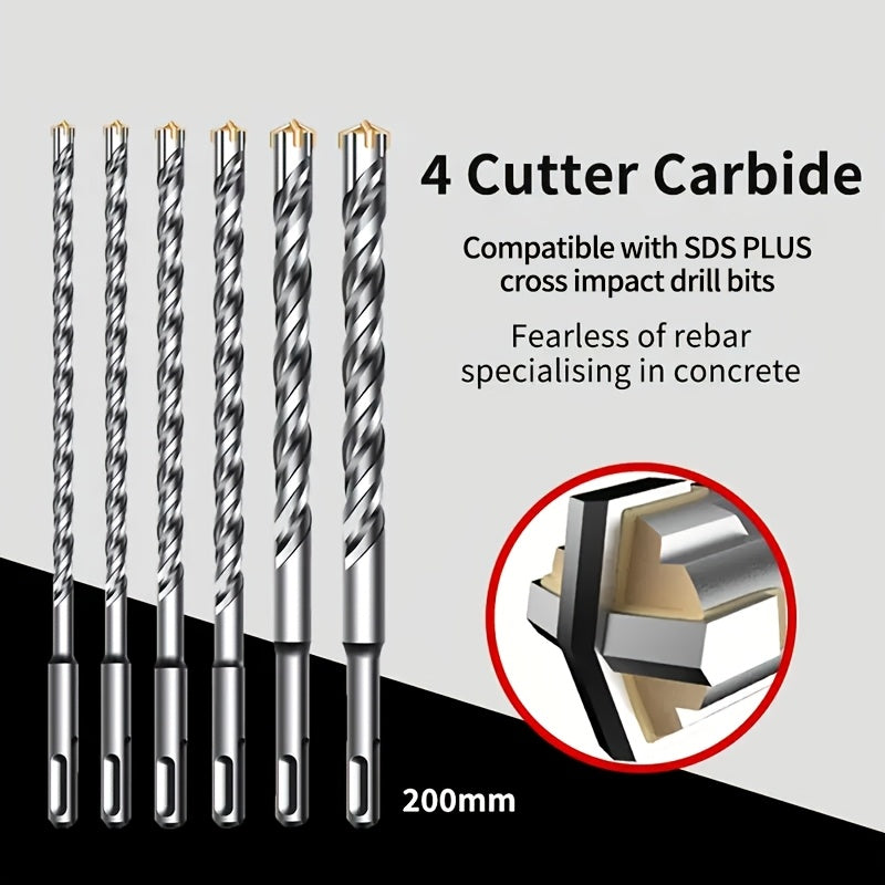 6-16mm Carbide Tip Hammer Drill Bit for Concrete Masonry 200mm