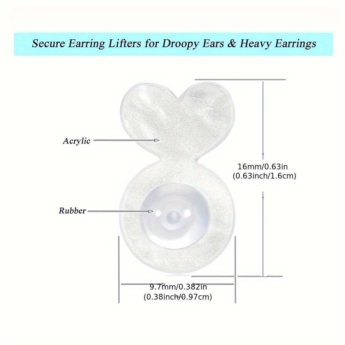 Og'ir sirg'alar uchun silikon sirg'a orqa qismlari - quloq peshonalarini tushmasligi uchun ko'tarish qo'llari - studlar va osma sirg'alar uchun xavfsiz ko'taruvchilar - DIY zargarlik materiallari - san'at va hunarmandchilik uchun zaruriy vositalar.