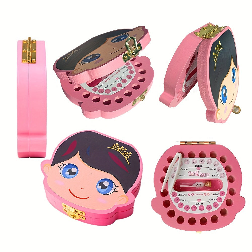 Kids' Tooth Fairy Box Handcrafted Beechwood for Lost Teeth and Hair Storage