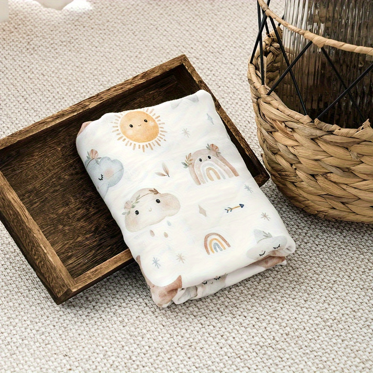 Baby Soft Bamboo Muslin Swaddle Blanket for Newborns and Infants