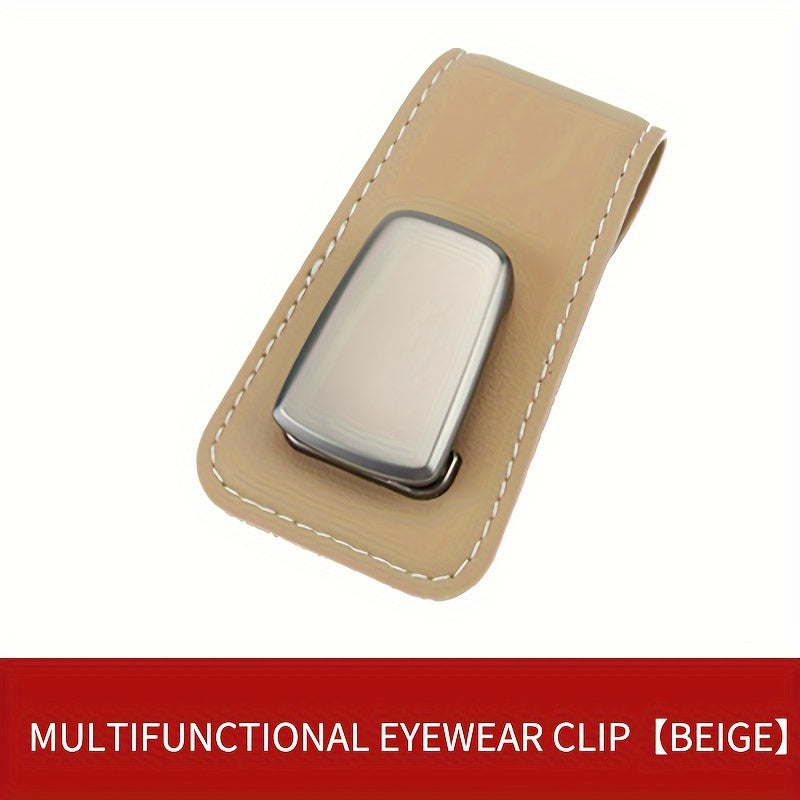 Car Sun Visor Sunglasses Holder Organizer Card Ticket Holder Black Accessory