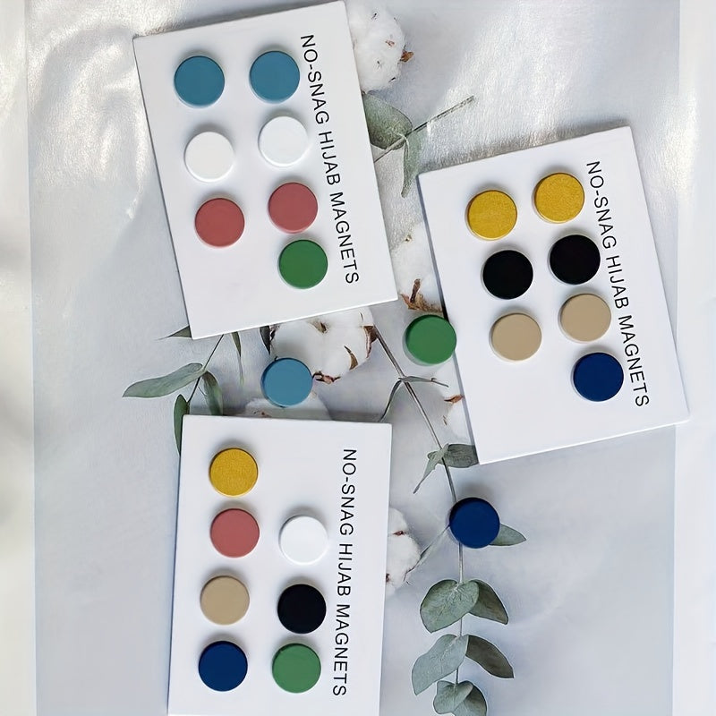 8 dona matli magnitli hijab pinlari ayollar uchun nafis sharf kliplar, xavfsiz va zamonaviy