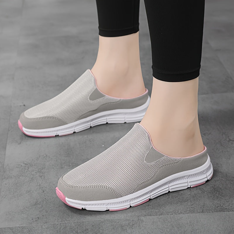 Women's Plus Size Slip-On Sneakers Breathable Mesh Lightweight Casual Shoes