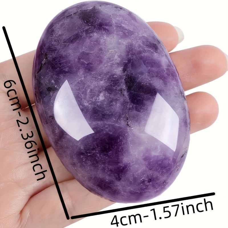 Amethyst Crystal Gemstone for Energy Balance Meditation Decoration Palm Size