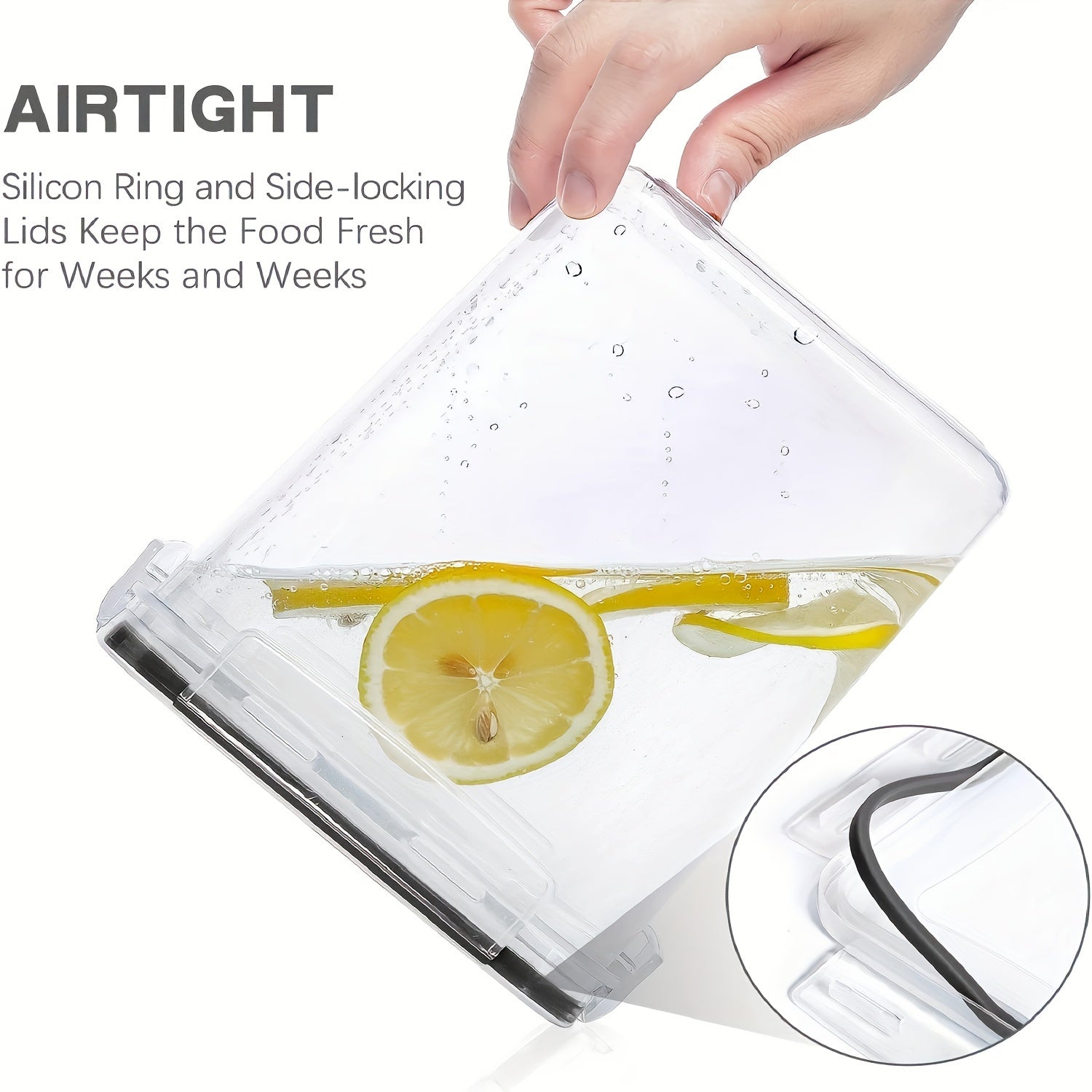 6/12pcs Plastic Food Storage Containers Set, Airtight Canisters for Pantry Organization