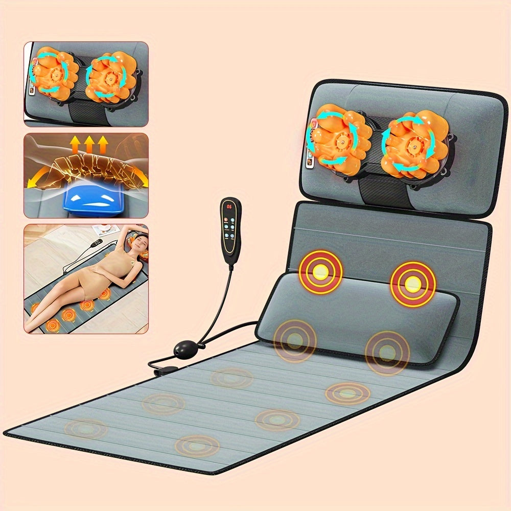 Full-Body Massage Mat with Heat Foot Vibration 9 Settings 3 Timer