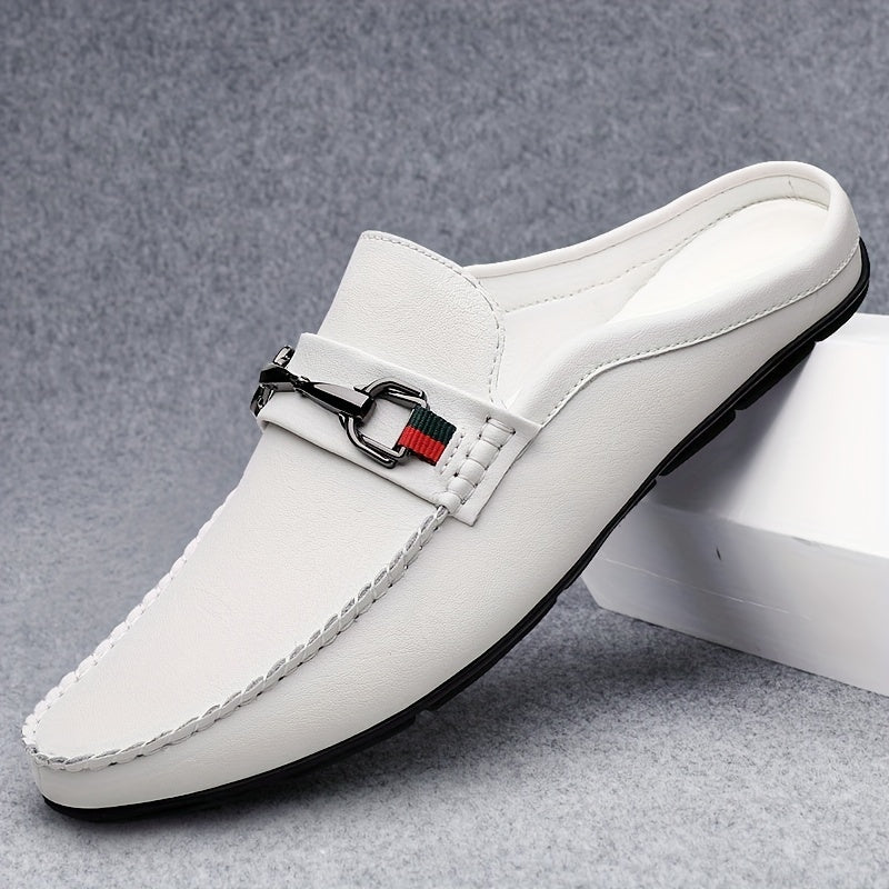 Men's Mule Shoes Slip-On Stripes Rubber Sole Comfortable Outdoor