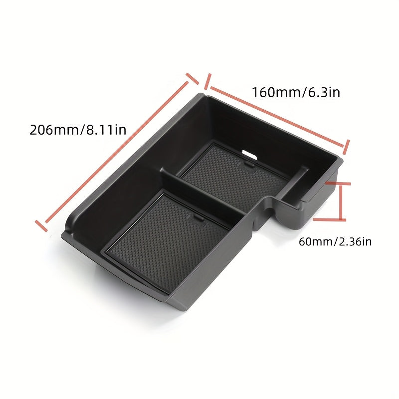 Right-Hand Drive Center Console Storage Box ABS Plastic for Seat Belt Buckle, Middle Armrest