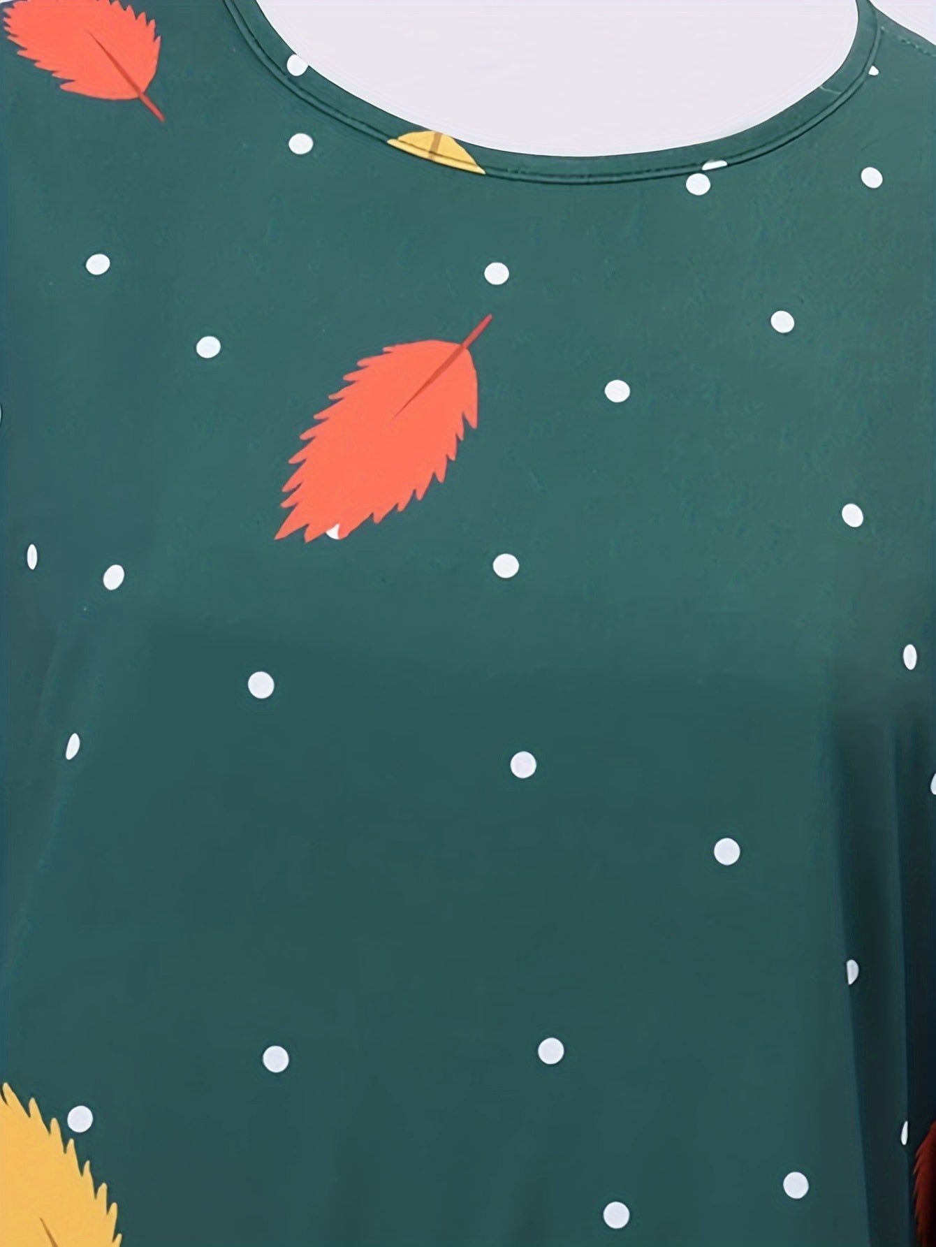 Women's Polka Dot A-Line Dress with Ruffle Hem for Spring and Fall